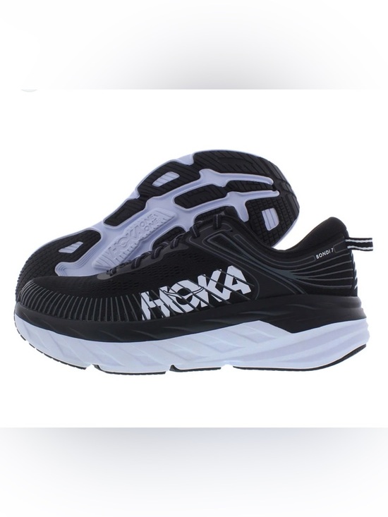 Hoka Other - Hoka one one bondi 7 Men's Black and White Bondi 7 Cushioning Running Shoes